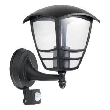 Väli seinavalgusti koos anduriga TEVIO 1xE27/60W/230V IP54 must