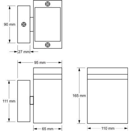 Väli seinavalgusti LITEK 1xGU10/30W/230V IP54 hall