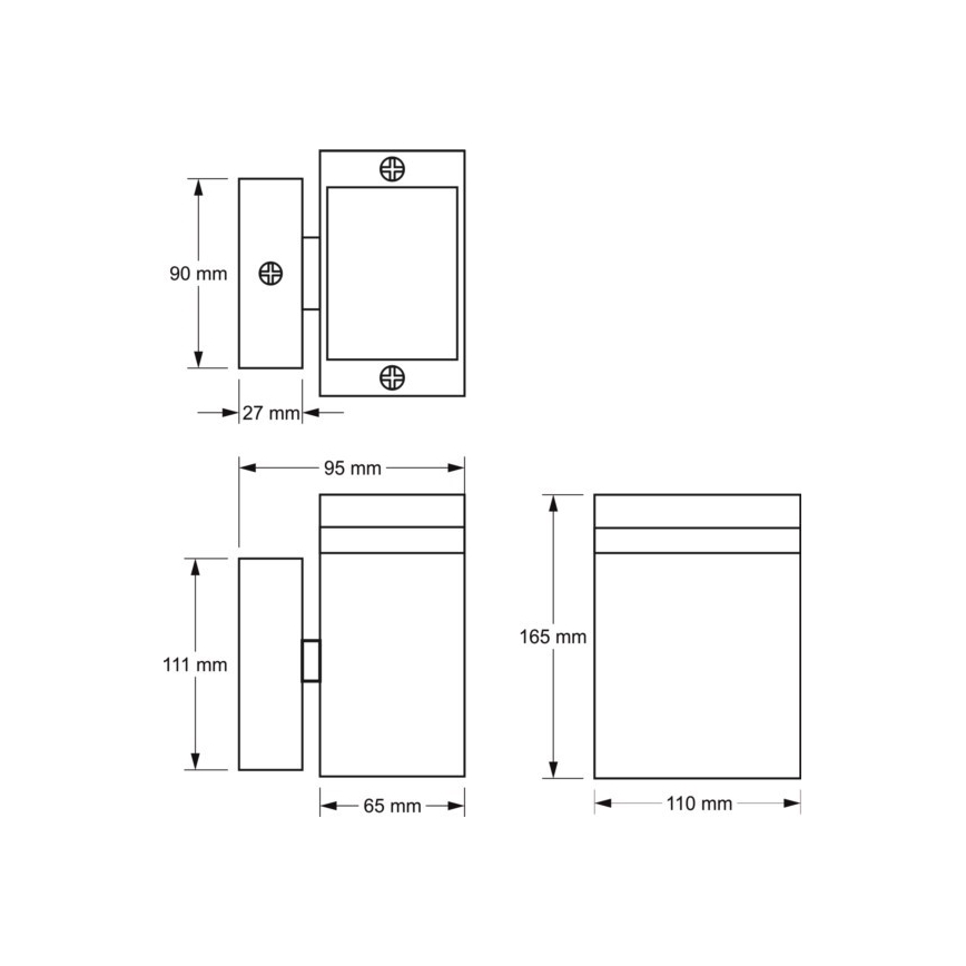 Väli seinavalgusti LITEK 1xGU10/30W/230V IP54 hall