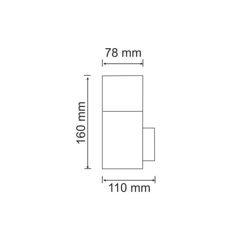Väli seinavalgusti NEW YORK 1xE27/12W/230V IP44 antratsiit