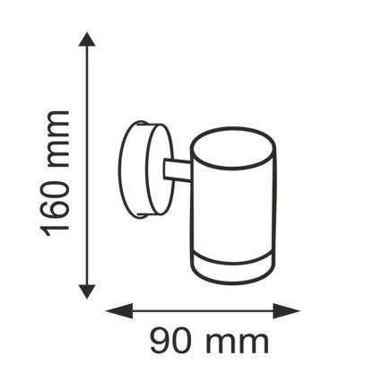 Väli seinavalgusti OLIMP 2 1xGU10/8W/230V IP44 must