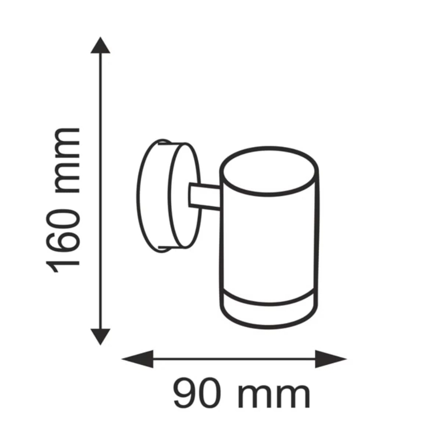 Väli seinavalgusti OLIMP 2 1xGU10/8W/230V IP44 must