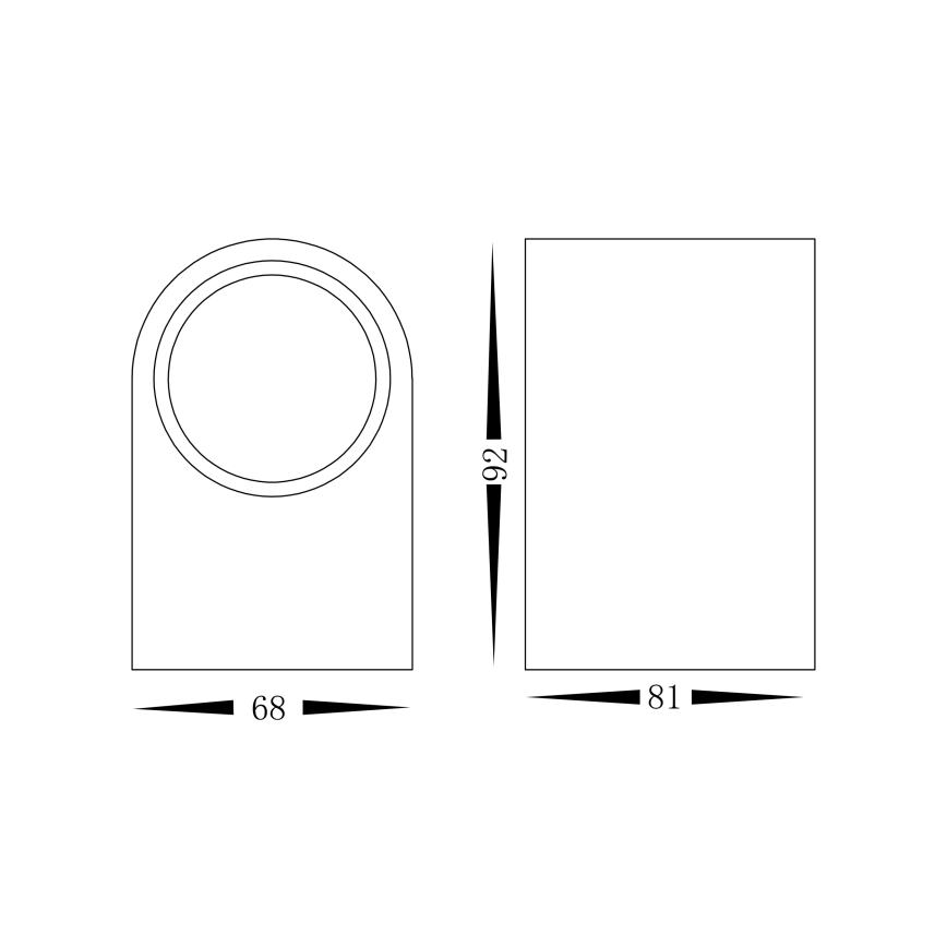 Väli seinavalgusti OVALIS 1xGU10/35W/230V IP44 must