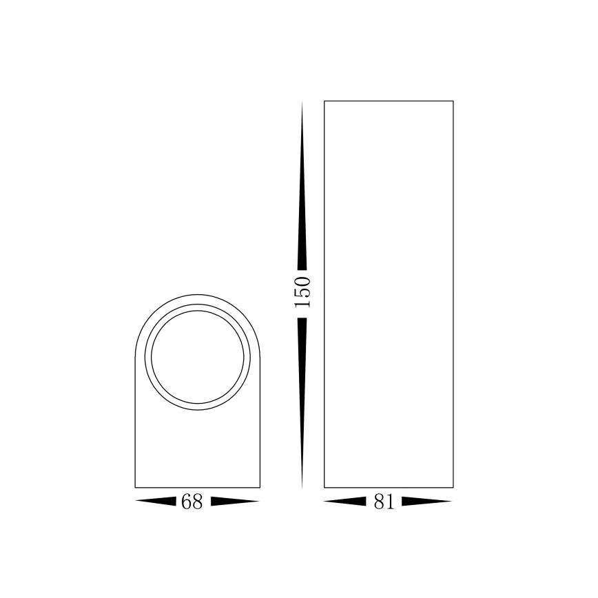 Väli seinavalgusti OVALIS 2xGU10/35W/230V IP44 must