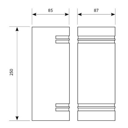 Väli seinavalgusti QUAZAR7 2xGU10/11W/230V IP44 must