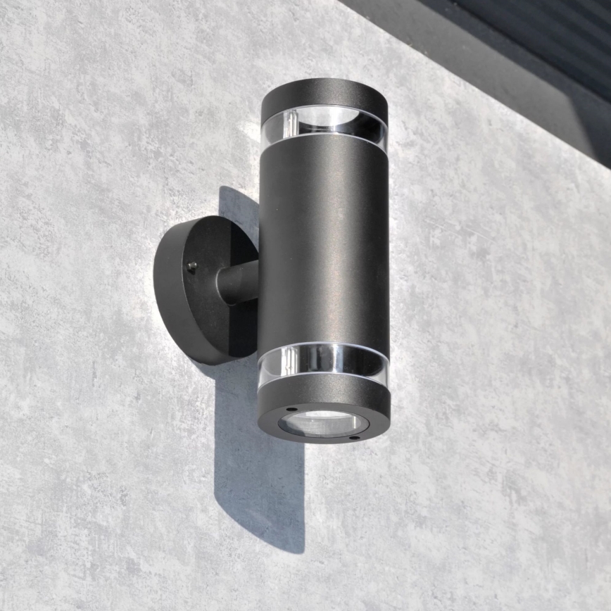 Väli seinavalgusti RINO 2xGU10/12W/230V IP54 must