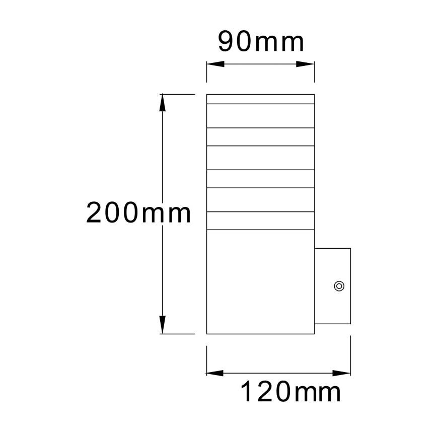Väli seinavalgusti TEKSAS 1xE27/12W/230V IP44 antratsiit