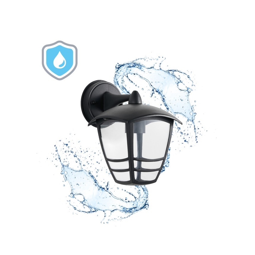 Väli seinavalgusti TEVIO KD 1xE27/60W/230V IP54 must