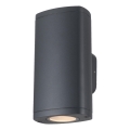 Väli seinavalgusti ZEVI 2xGU10/10W/230V IP54 antratsiit