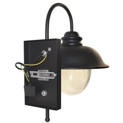 Väli seinavalgusti ZUNA 1xE27/60W/230V IP44 must
