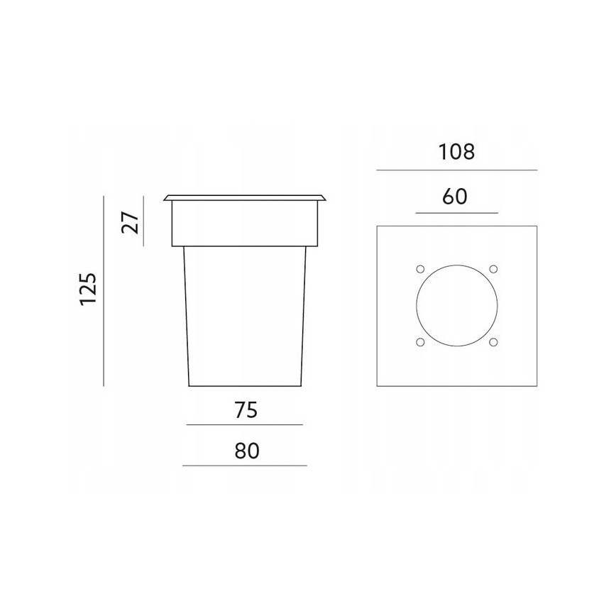 Väli sissesõiduteevalgusti ENTRADA1 1xGU10/50W/230V IP65