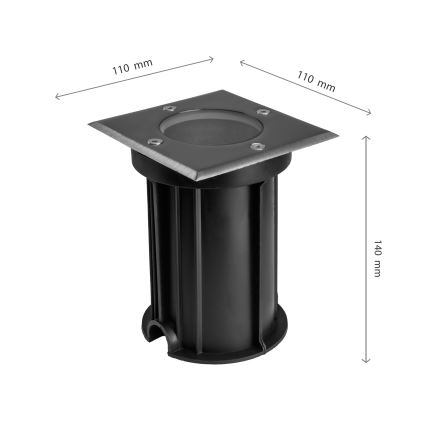 Väli sissesõiduteevalgusti LUKKA CONNECT 1xGU10/4W/230V IP67 matt kroom kandiline
