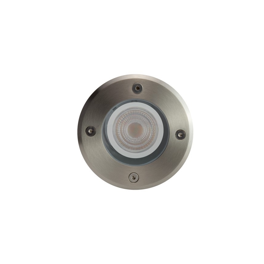 Väli sissesõiduteevalgusti LUKKA CONNECT 1xGU10/4W/230V IP67 matt kroom ümmargune