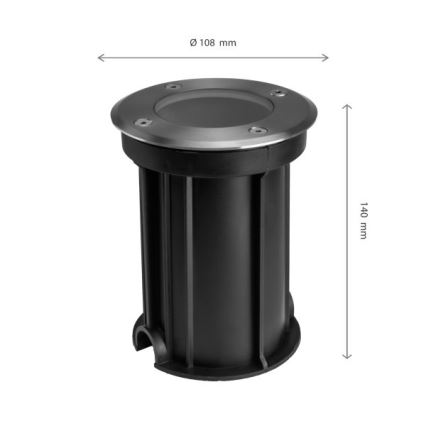 Väli sissesõiduteevalgusti LUKKA CONNECT 1xGU10/4W/230V IP67 matt kroom ümmargune