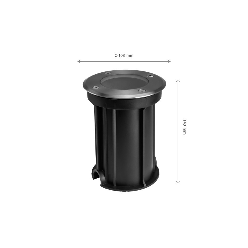 Väli sissesõiduteevalgusti LUKKA CONNECT 1xGU10/4W/230V IP67 matt kroom ümmargune
