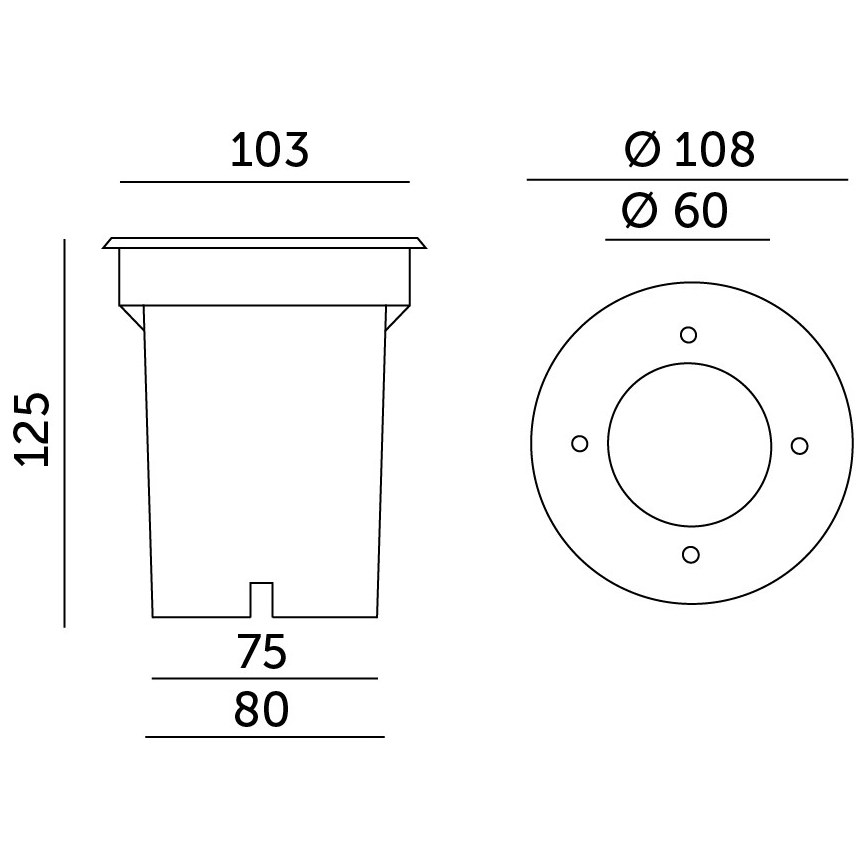 Väli süvistatav valgusti ENTRADA2 1xGU10/50W/230V IP65