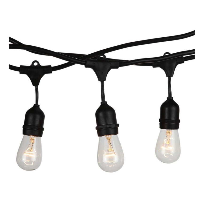 Väli valguskett STRING 15m 15xE27/25W/230V IP54
