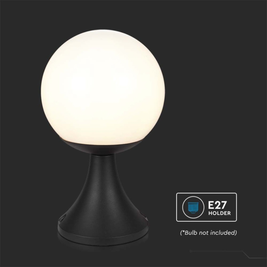 Välilamp 1xE27/60W/230V IP44 33 cm must