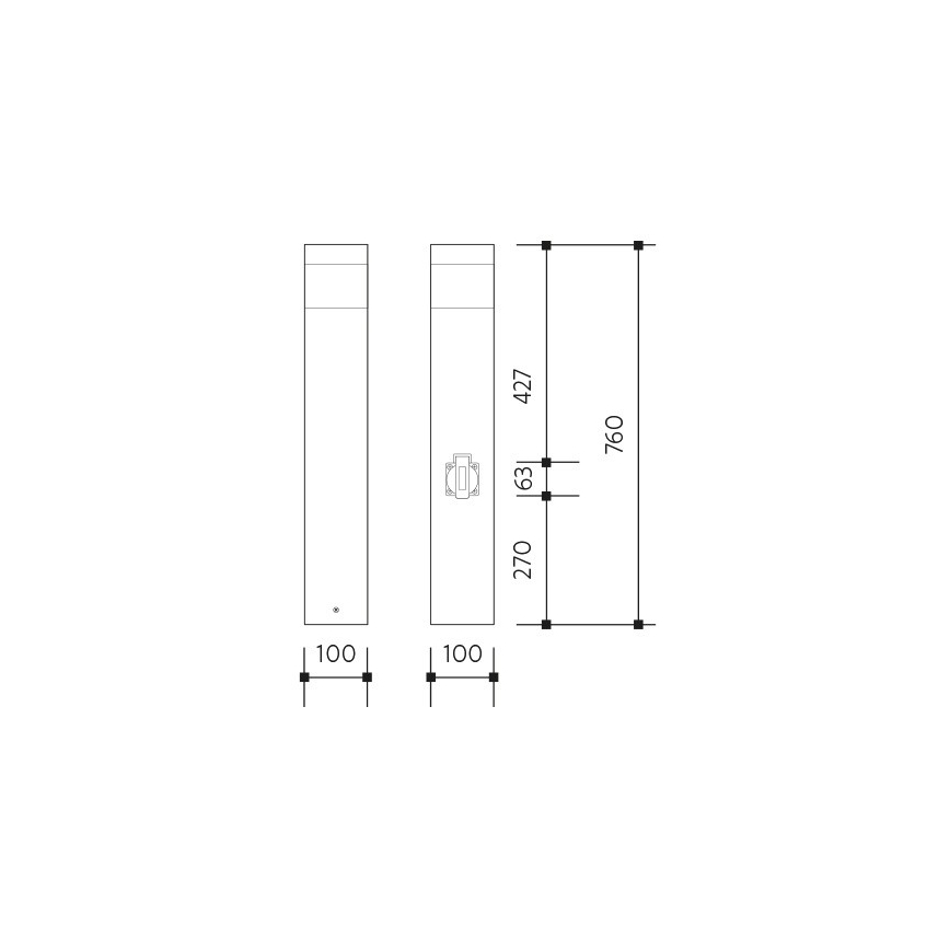 Välilamp anduri ja pistikupesaga GARD 1xE14/60W IP44
