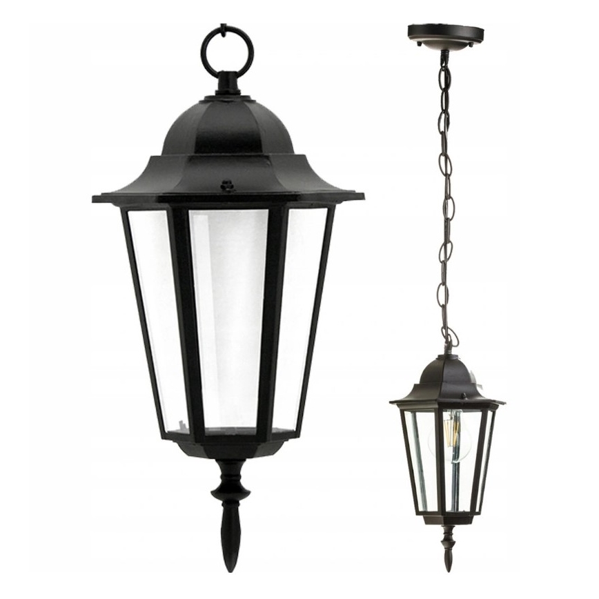 Välilühter 1xE27/20W/230V IP43 must