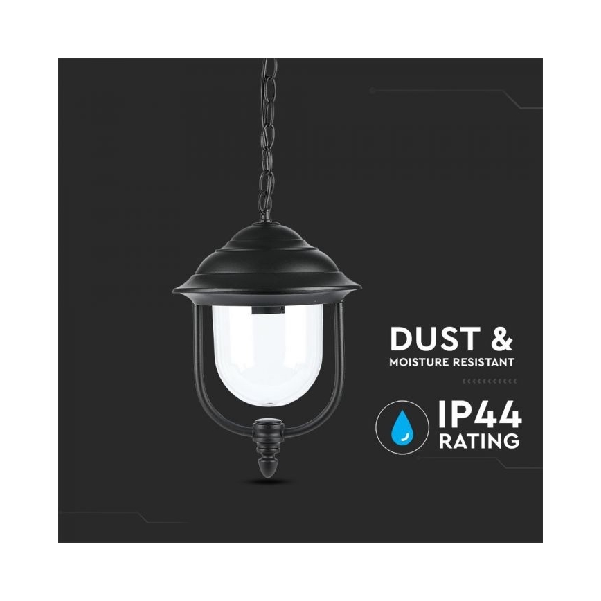 Välilühter 1xE27/60W/230V IP44 must