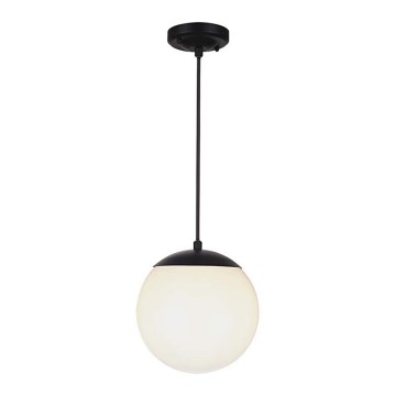 Välislühter riputuskaabliga 1xE27/60W/230V, läbimõõt 20 cm, IP44, must