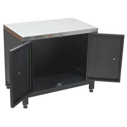 Välismoodul grillialune kapp 80x47x69 cm must/roostevaba teras