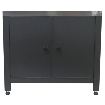 Välismoodul grillialune kapp 80x47x69 cm must/roostevaba teras