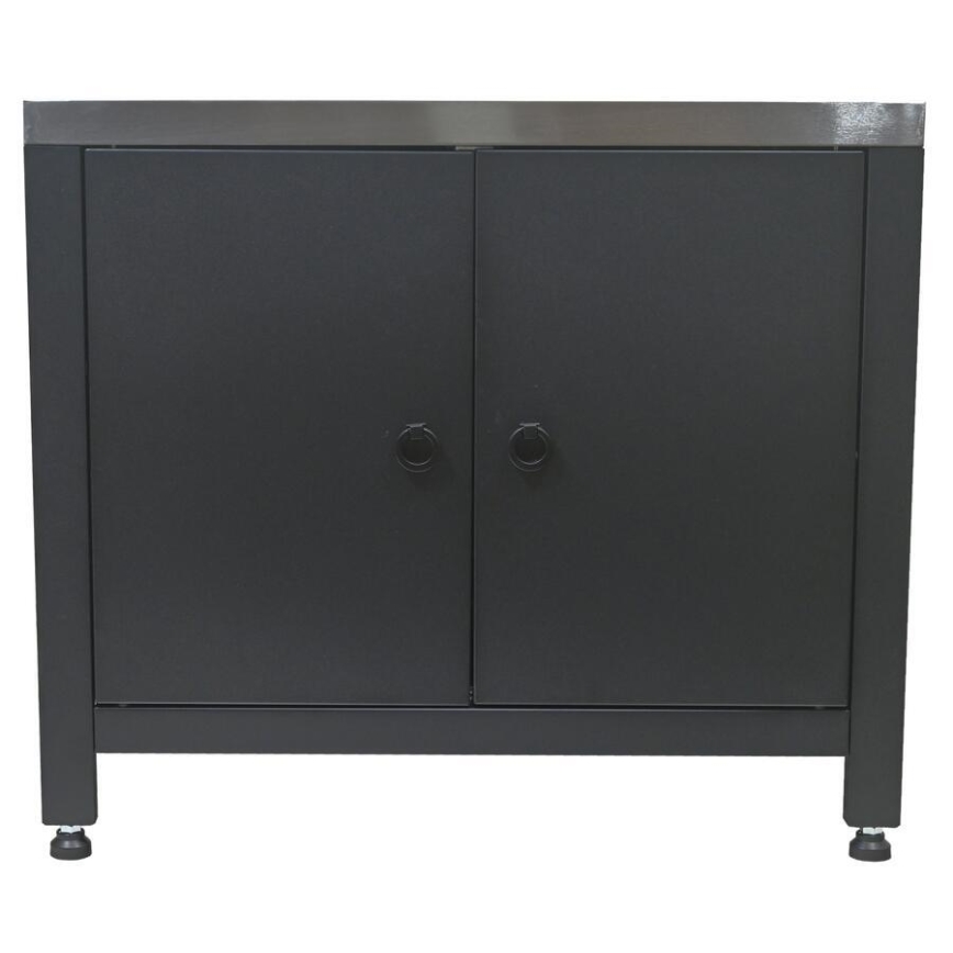 Välismoodul grillialune kapp 80x47x69 cm must/roostevaba teras