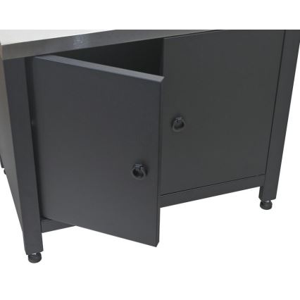 Välismoodul grillialune kapp 80x47x69 cm must/roostevaba teras