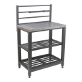 Välismooduli laud 80x47x123 cm must/roostevaba teras