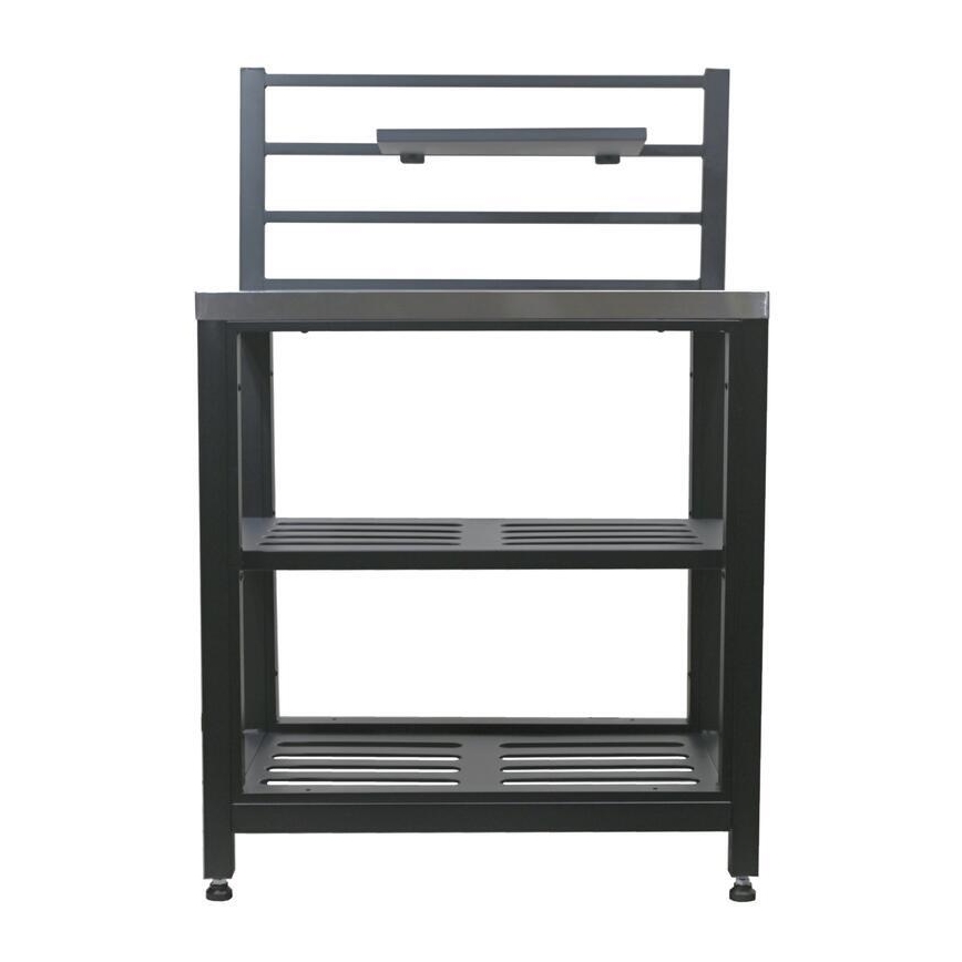 Välismooduli laud 80x47x123 cm must/roostevaba teras