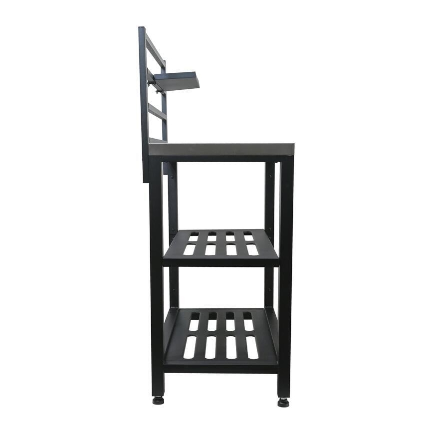 Välismooduli laud 80x47x123 cm must/roostevaba teras