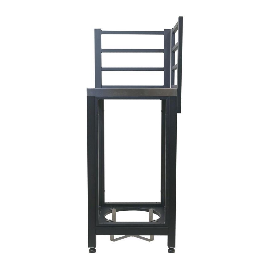 Välisnurkmoodul 47x47x123 cm must/roostevaba teras