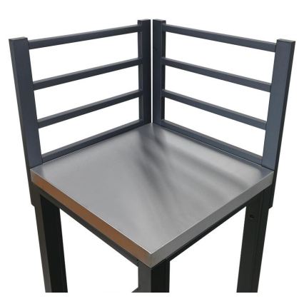 Välisnurkmoodul 47x47x123 cm must/roostevaba teras