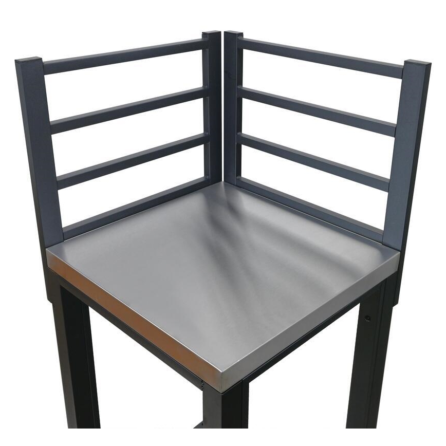 Välisnurkmoodul 47x47x123 cm must/roostevaba teras