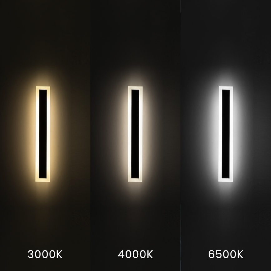 Välisseinale mõeldud LED-seinavalgusti WOW LED/20W/230V 3000/4000/6500K 60 cm IP54 must