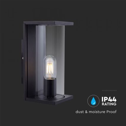 Välisseinale mõeldud seinavalgusti 1xE27/60W/230V IP44, must