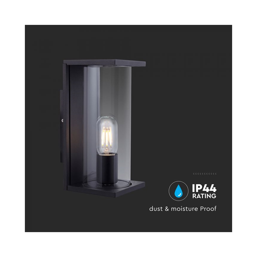 Välisseinale mõeldud seinavalgusti 1xE27/60W/230V IP44, must