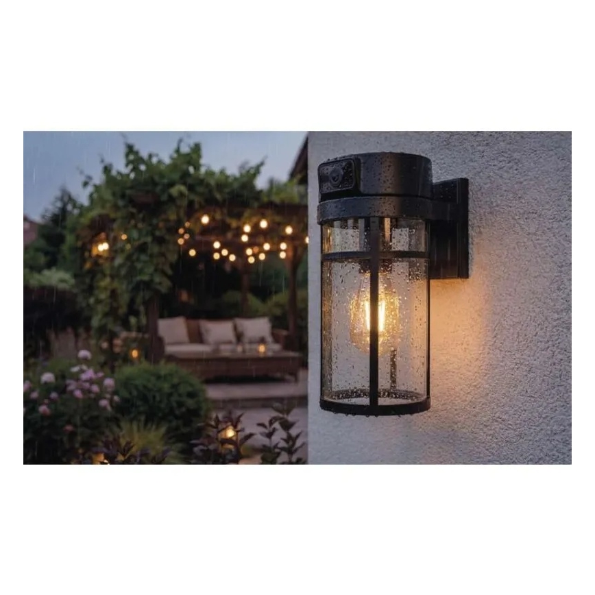 Väline seinavalgusti kaameraga GOSMART 1xE27/15W/230V Wi-Fi IP44