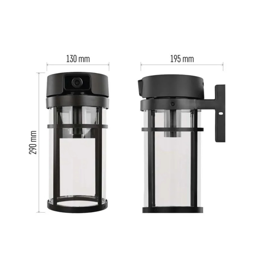 Väline seinavalgusti kaameraga GOSMART 1xE27/15W/230V Wi-Fi IP44