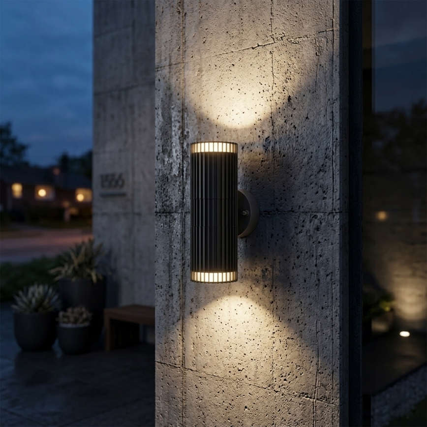 Välisseinale paigaldatav suunav seinavalgusti LANTHEA 2xGU10/11W/230V IP44 must