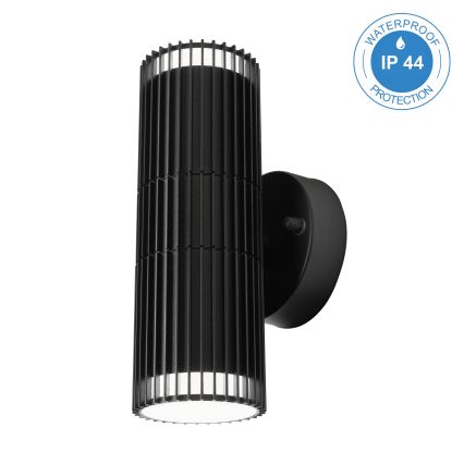 Välisseinale paigaldatav suunav seinavalgusti LANTHEA 2xGU10/11W/230V IP44 must