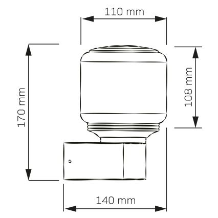 Välisseinavalgusti MADRID 1xE27/12W/230V IP44, must