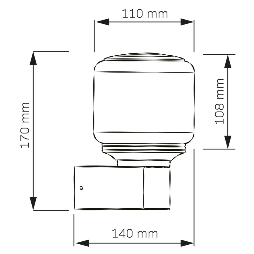 Välisseinavalgusti MADRID 1xE27/12W/230V IP44, must