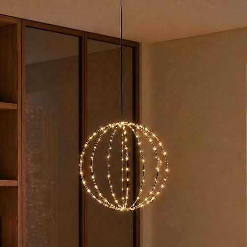 Välistingimustes kasutatav LED-jõulukaunistus LED/2,1W/230V läbimõõt 40 cm IP44 soe valge