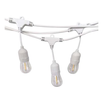 Välisvalguskett STRING 15xE27/40W/230V 15m IP65