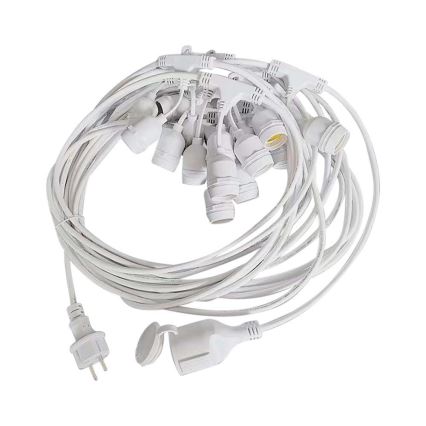 Välisvalguskett STRING 15xE27/40W/230V 15m IP65