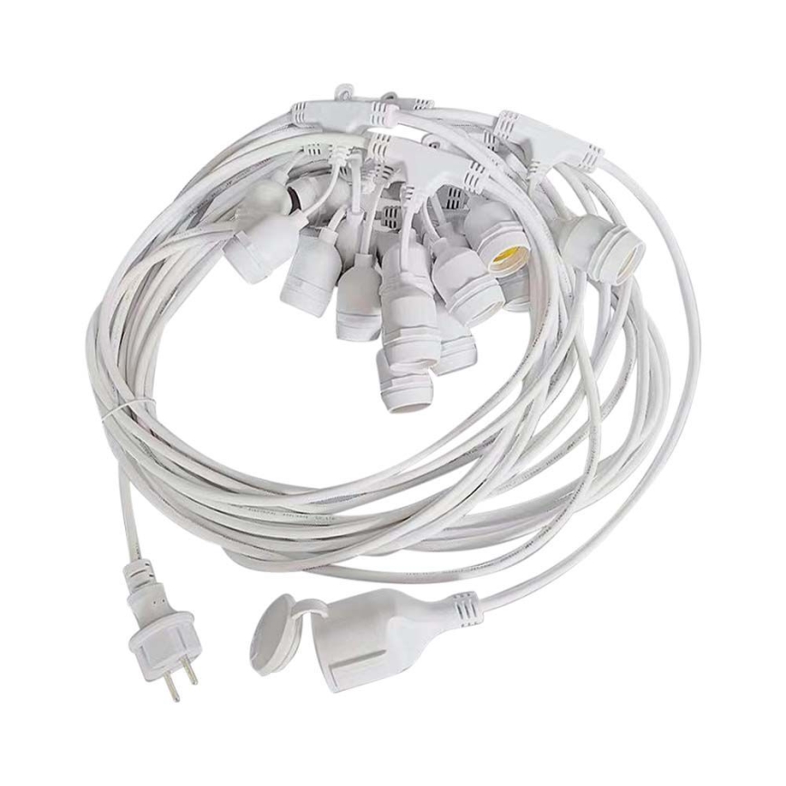 Välisvalguskett STRING 15xE27/40W/230V 15m IP65