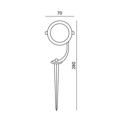 Välisvalgusti BLAKE UNO 1xGU10/35W/230V IP65 must